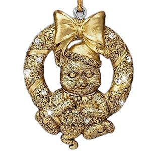 Cat Kitten Ornaments New Christmas Hanging Decoration Gift Lot Of 4 Holiday